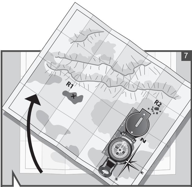 GEONAUTE BOUSSOLE C400 - Déterminer en extérieur sa position par triangulation (je suis perdu, comment me positionner sur la carte) - 7