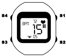GEONAUTE CARDIO CW - - Mode chrono (CHRONO) : - 1