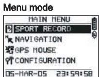 GEONAUTE GPS KEYMAZE 300 - / Navigation in the menus - 3