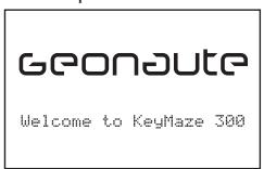 GEONAUTE GPS KEYMAZE 300 - Turning on the KeyMaze 300 Go run - 1