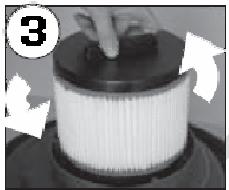 ESSENTIELB EAC 181 CENIZA - Nettoyage et remplacement du filtre (E) - 1