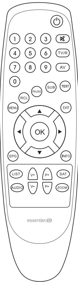 ESSENTIELB EASY SD FRANSAT - UTILISATION DE LA TÉLÉCOMMANDE - 1
