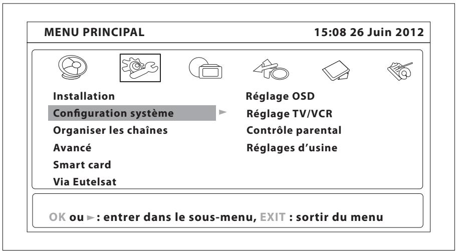 ESSENTIELB EASY SD FRANSAT - MENUCONFIGURATIONSYSTÉME - 1