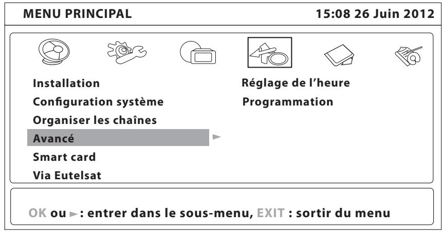ESSENTIELB EASY SD FRANSAT - MENU AVANCEE - 1