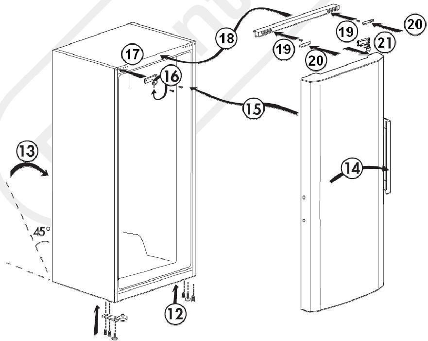 ESSENTIELB ECAV 231B,  ECAV 231I - INVERSION DU SENS D'OUVERTURE DE LA PORTE - 3