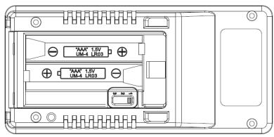 ESSENTIELB LIGHT UP - 1) Insertion des piles dans le radio-réveil (facultatif) - 2