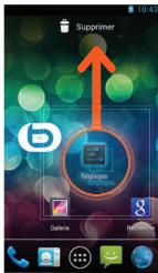 ESSENTIELB WHITE DIAMOND 2 - Déplacer / Supprimer un élément de l'écran d'accueil - 1