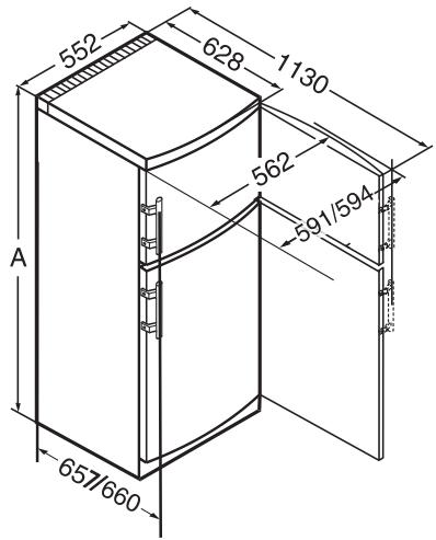 LIEBHERR CTESF 2031 - Afmetingen [mm] - 1