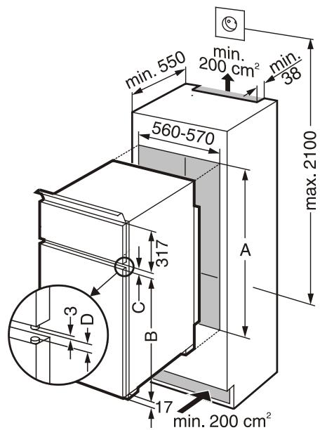 LIEBHERR KIDV 3242 - Inbouwen in de ombouwkast - 1