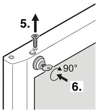 LIEBHERR WK 1806 - Inversion du sens d'ouverture de la porte sur les appareils avec une porte vitrée - 7