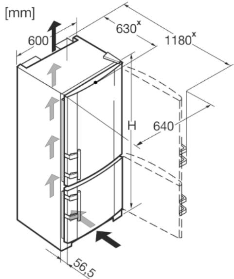LIEBHERR CBPESF 4043 COMFORT BIOFRESH - Dimensions hors tout de l'appareil - 1