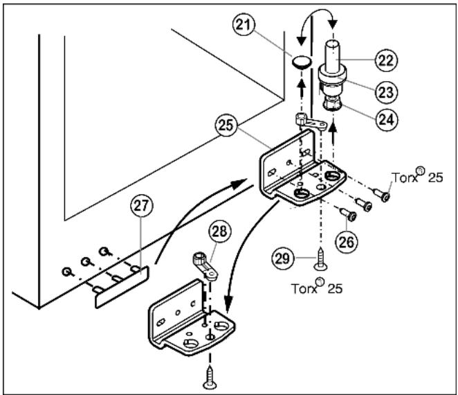 LIEBHERR KB 3610 COMFORT BIOFRESH - Mettre les éléments pivotants de l'autre (:oté - 1