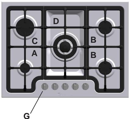 SCHOLTES PP 73 G AT - \section*{Característica de los quemadores e inyectores} - 1