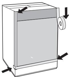 SCHOLTES MAXI SMLE 129 - Applicazione del pannello in legno alla porta e insertimento della macchina nei mobili: - 5