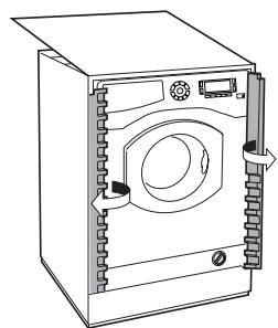 SCHOLTES MAXI SMLE 129 - Mounting the wooden panel onto the door and inserting the machine into cabinets: - 3