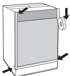 SCHOLTES MAXI SMLE 129 - Mounting the wooden panel onto the door and inserting the machine into cabinets: - 5