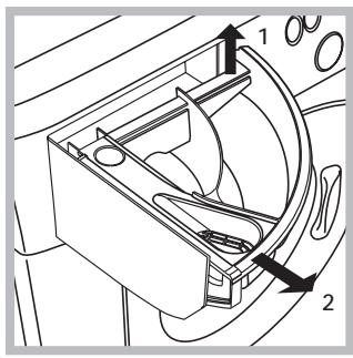 SCHOLTES SMLE 129 - Cleaning the detergent dispenser drawer - 1