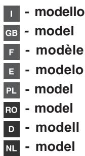 I - modello GB - model F - modèle E - modelo PL - model RO - model D - modell NL - model