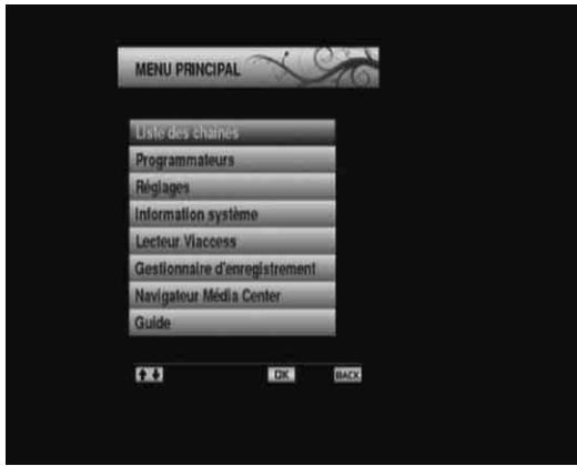 MELICONI TDSC 320 BU - Affichage du menu principal - 2