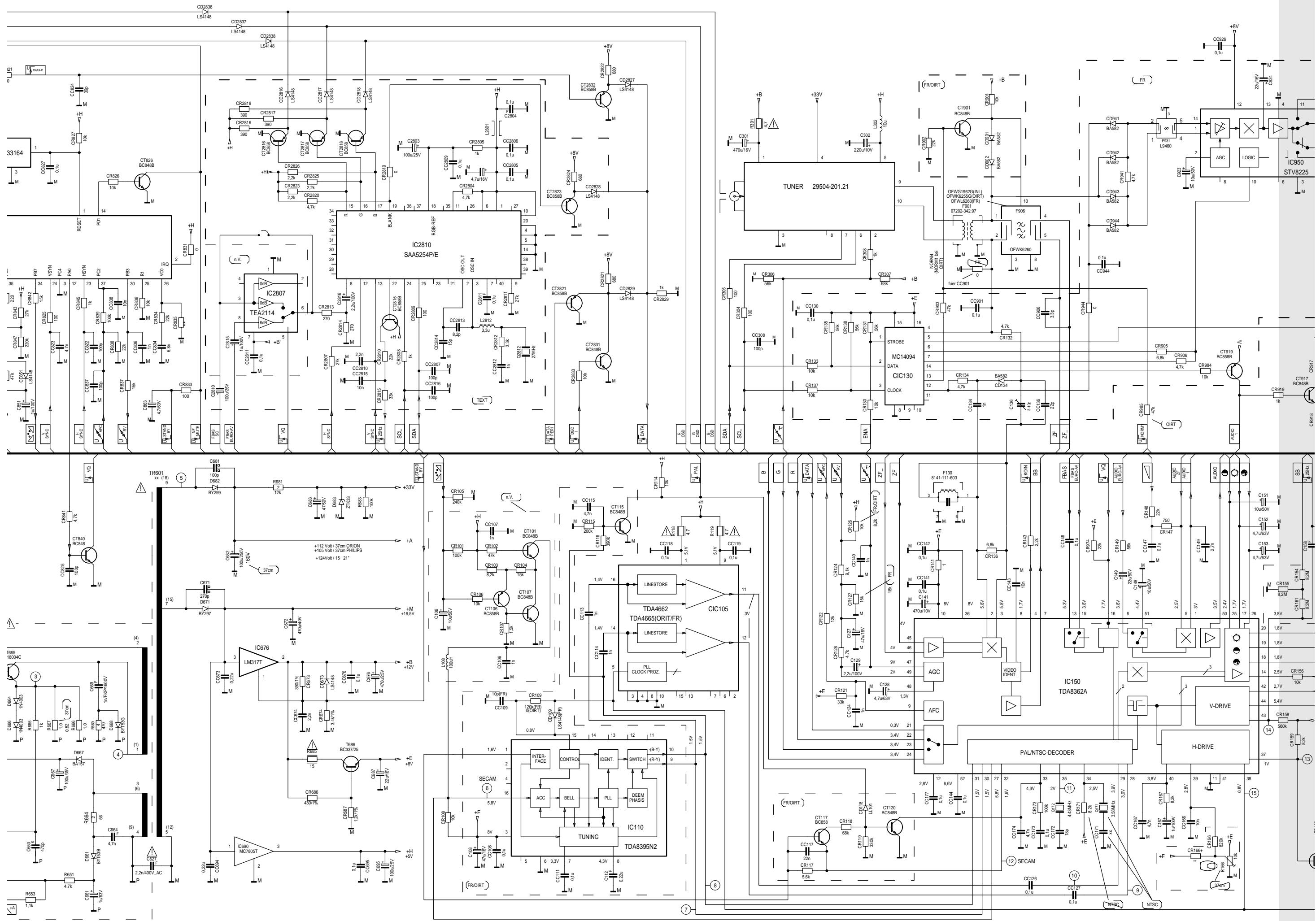 GRUNDIG CUC 7301 - Gesamtschaltplan / General Circuit Diagram - 2