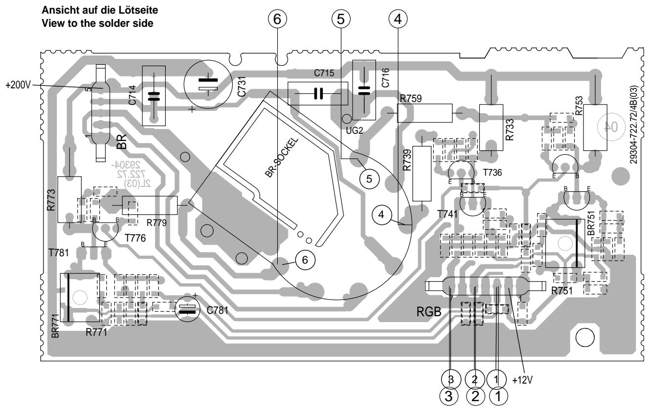 GRUNDIG CUC 7301 - Oszillogramme Bildrohrplatte / Oscillogrammes CRT Panel 29305-022.15 - 9