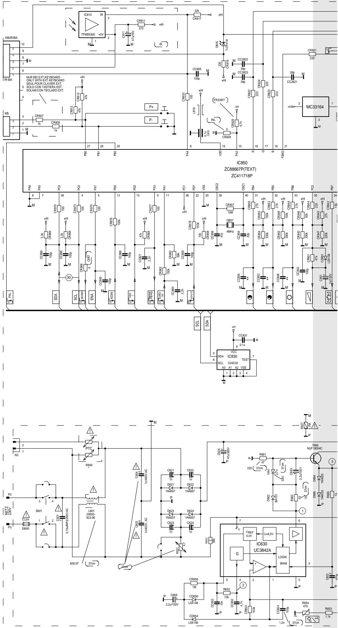 GRUNDIG CUC 7301 - Gesamtschaltplan / General Circuit Diagram - 1