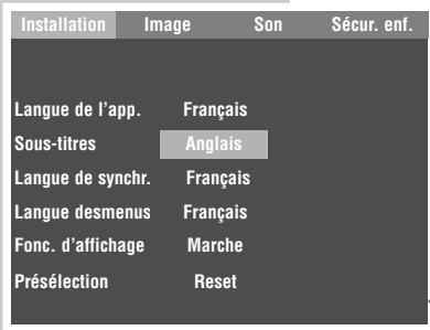 GRUNDIG GDP 1100/2 - Sélection de la langue de doublage pour le son - 2