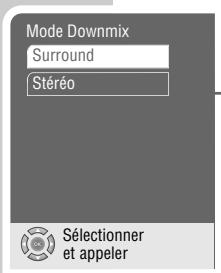 GRUNDIG GDP 2550 - Sélection du mode Surround ou stéréo (mode downmix) - 1