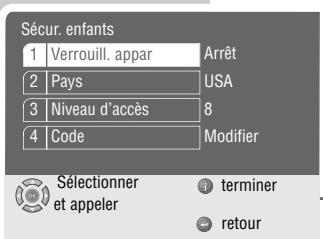 GRUNDIG GDP 2550 - Verrouillage parental - 1