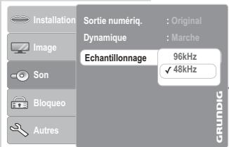 GRUNDIG GDP 2750 - Réglage de la fréquence de balayage (downsampling) - 1