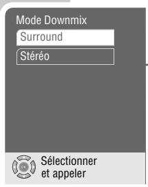 GRUNDIG GDP 3300 /1 - Sélection du mode Surround ou stéréo (mode downmix) - 1