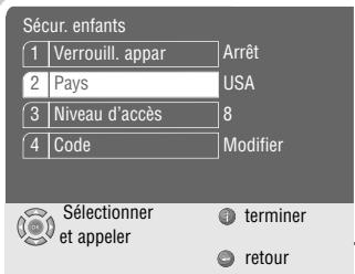 GRUNDIG GDP 3300 /1 - Verrouillage des scènes de DVD - 1