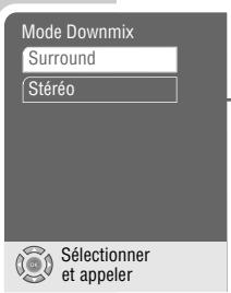 GRUNDIG GDP 3550 - Sélection du mode surround ou stéréo (mode downmix) - 1