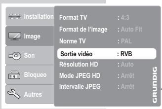 GRUNDIG GDP 3760 - Sélection de la prise de sortie audio - 1