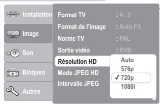 GRUNDIG GDP 3760 - Réglage de la résolution HDMI - 2