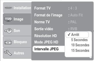 GRUNDIG GDP 3760 - Sélection de la durée de visionnement des images JPEG - 1