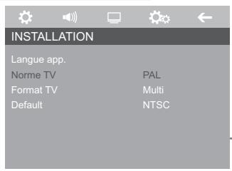 GRUNDIG GDP 3800 - Réglage du système TV (norme TV) - 1