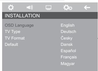 GRUNDIG GDP 3800 - Sélection de la langue des menus d'écran - 1