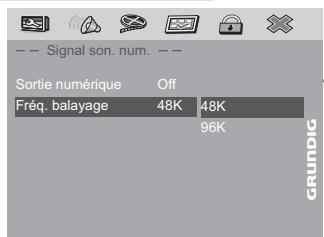 GRUNDIG GDP 7700 - Réglage de la fréquence de balayage (downsampling) - 1
