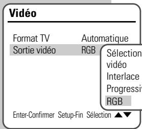 GRUNDIG GDR 6460 VCR SILVER * - Réglage du type de signal pour la prise de sortie video - 2