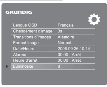 GRUNDIG GPF 6870 - Réglages de l'écran - 1