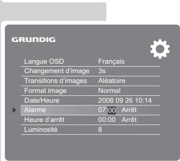 GRUNDIG GPF 6870 - Programmation de l'alarme - 2