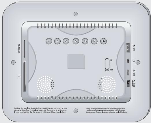 GRUNDIG GPF 6885 - On/off – Mise en marche/arrêt du cadre photo numérique - 1