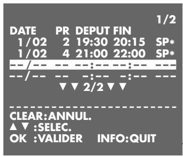 GRUNDIG GV 940 NIC - Modifier les données d'enregistrement - 1