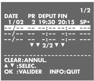 GRUNDIG GV 9400 NIC - Modifier les données d'enregistrement - 1