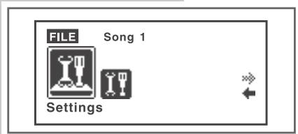 GRUNDIG MPAXX 845 - Sélection du mode «settings - 1