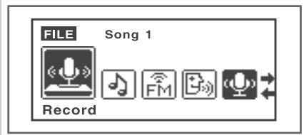 GRUNDIG MPAXX 845 - Sélection du mode «record - 1