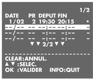 GRUNDIG SE 9102 SV BARCELONA - Modifier les données d'enregistrement - 1