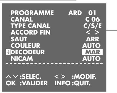 GRUNDIG SEVILLA SE 1305 HIFI/NIC - Programmation de numéro de chaîne pour le décodeur - 2