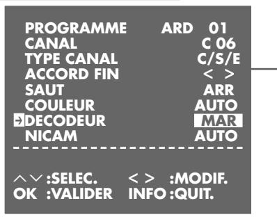 GRUNDIG SEVILLA SE 1405 HIFI/NIC - Programmation de numéro de chaîne pour le décodeur - 2
